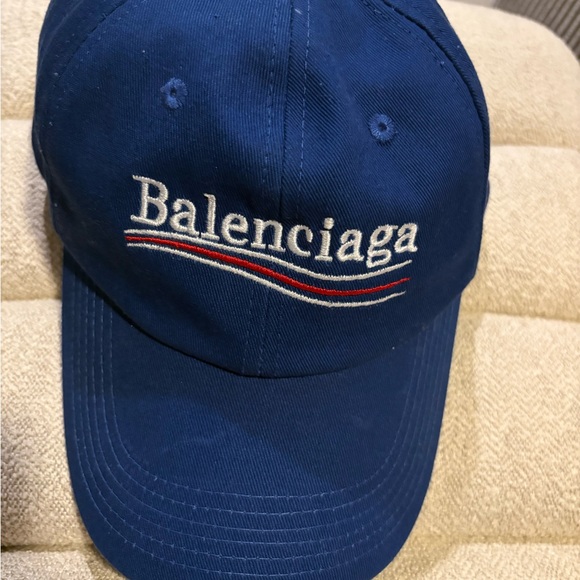 Balenciaga Navy Blue Logo Cap - Picture 1 of 4